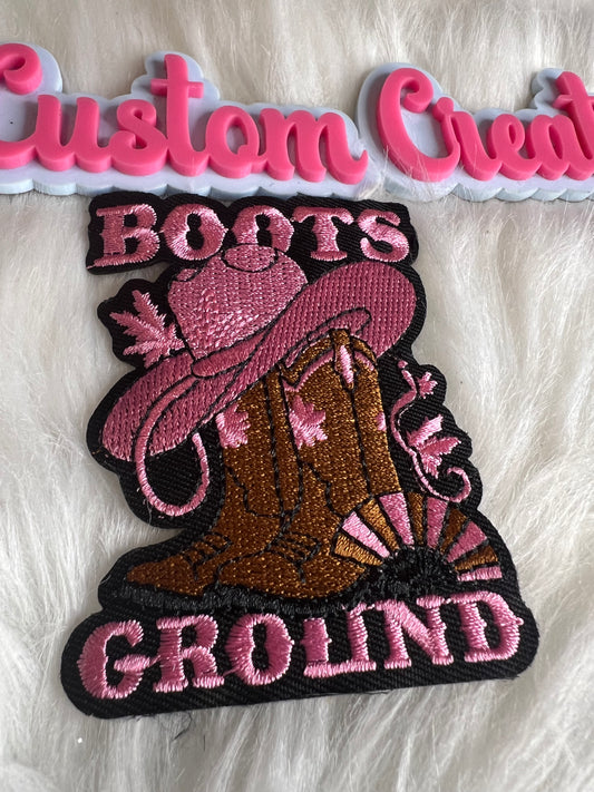 Pink Boots on ground