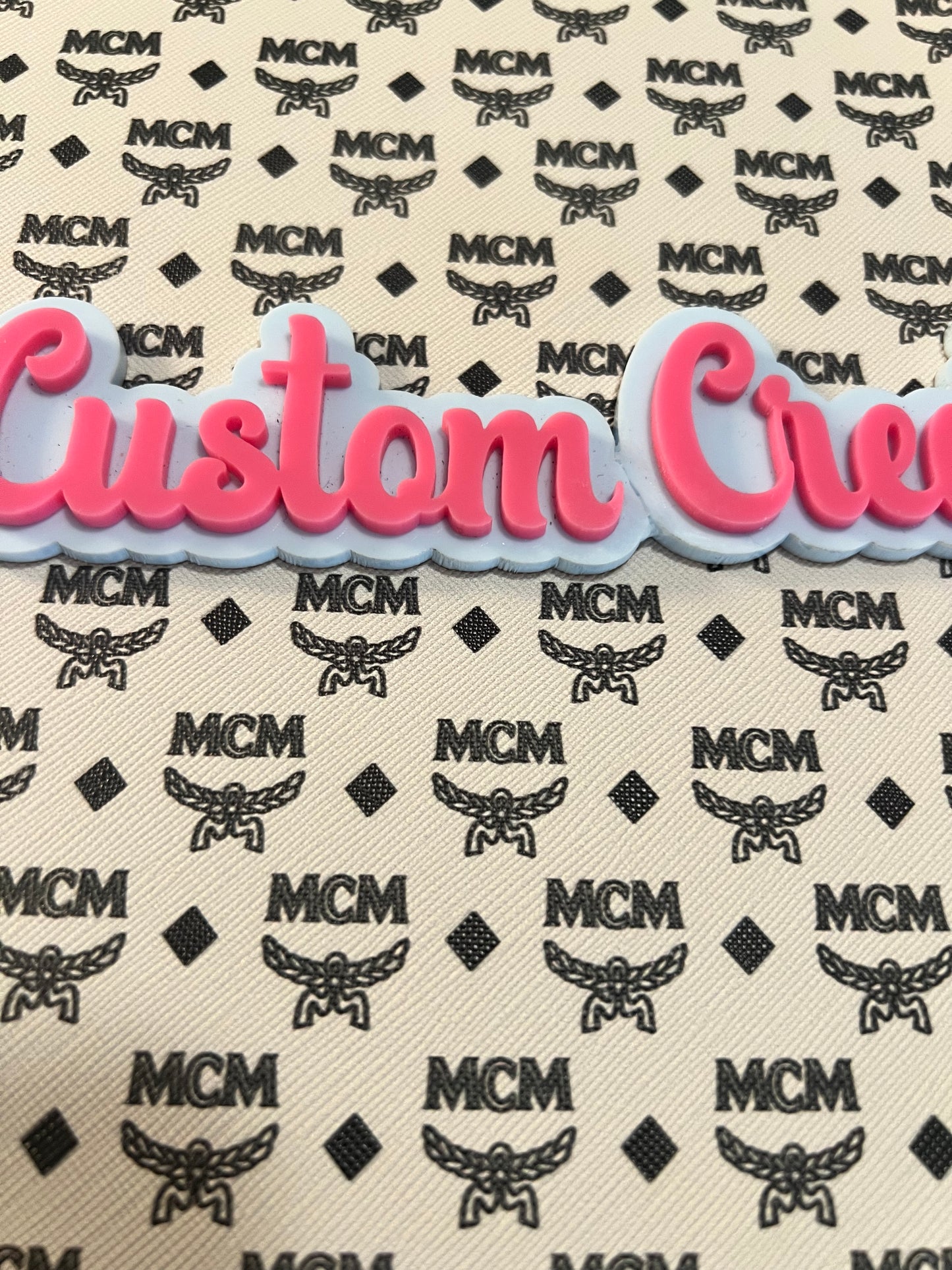 Cream Black MCM