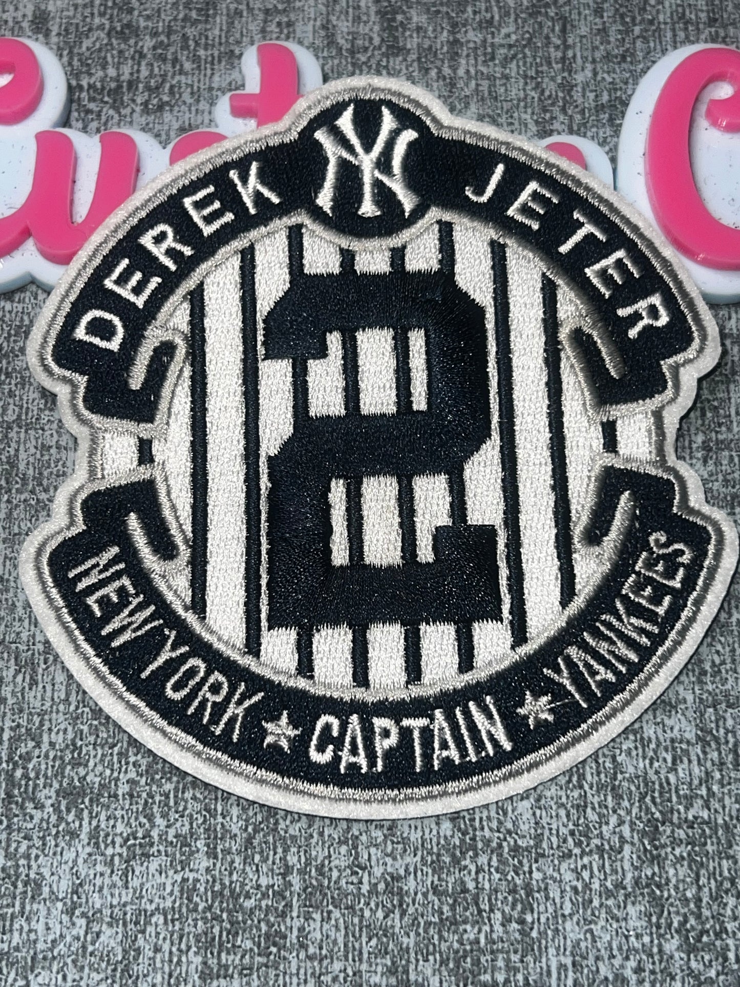 Captain Embroidered Iron-On Patch | Statement Circle Appliqué
