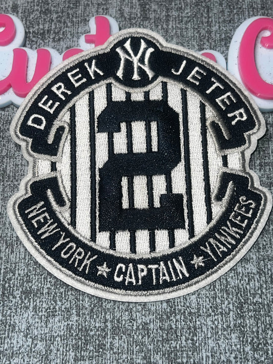 Captain Embroidered Iron-On Patch | Statement Circle Appliqué