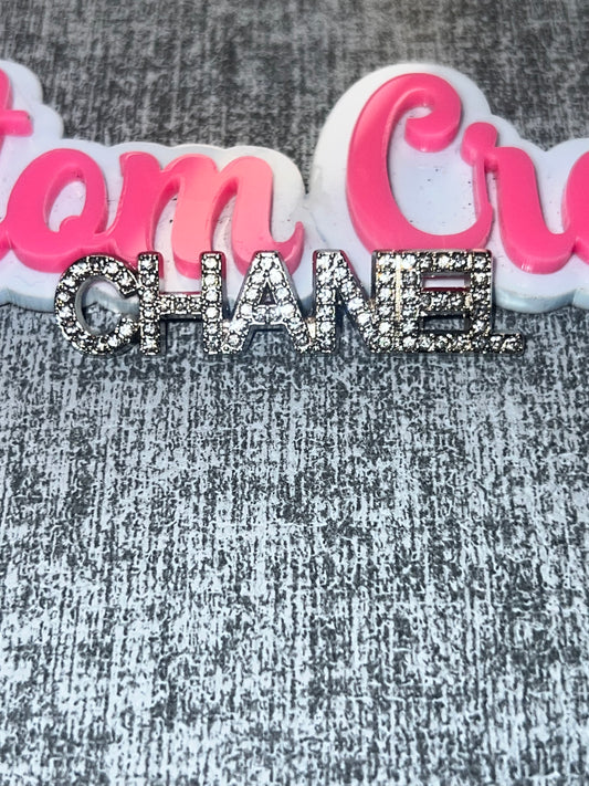 Silver Rhinestone Word Charm – Luxe Statement Charm