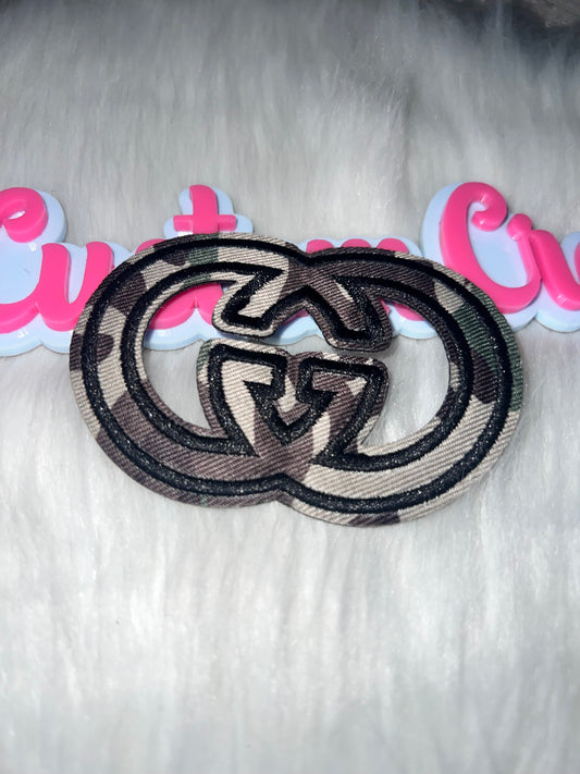 🪖🖤 Camo Double G Iron-On Patch