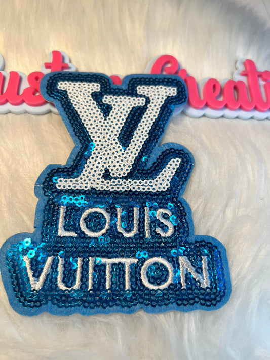 Sequin Teal White LV