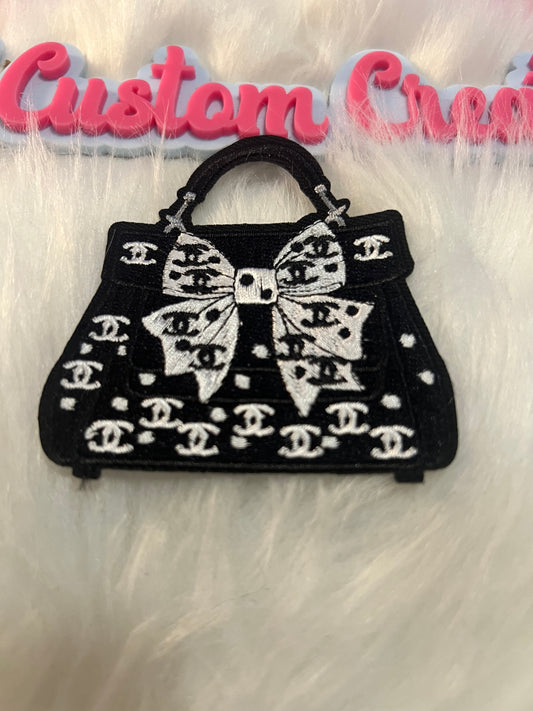 Black White CC purse