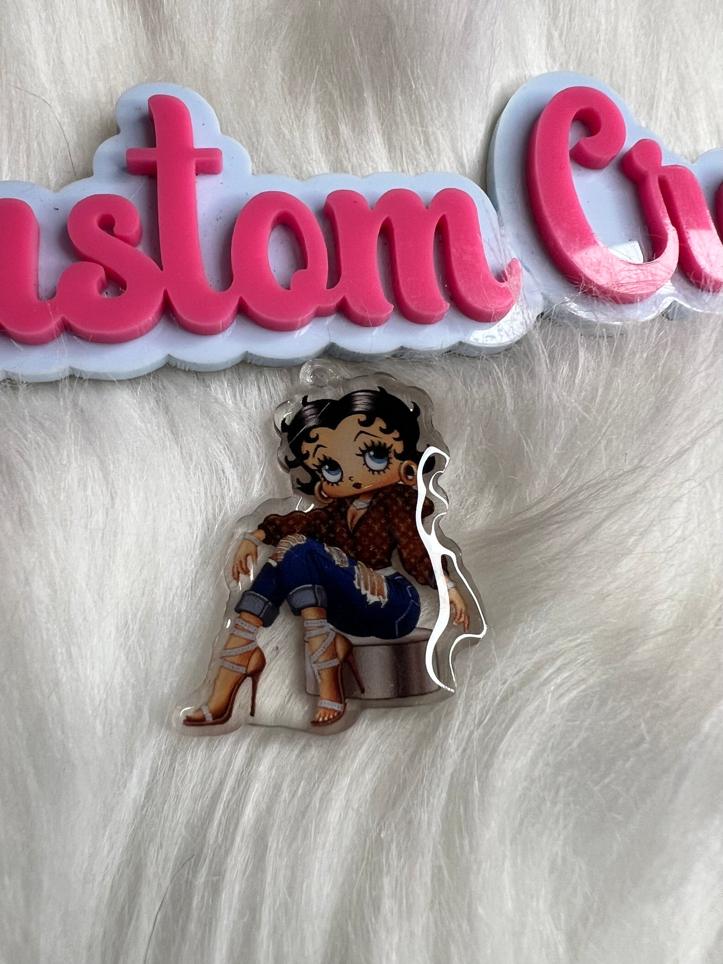 Brown LV Betty Boop sitting