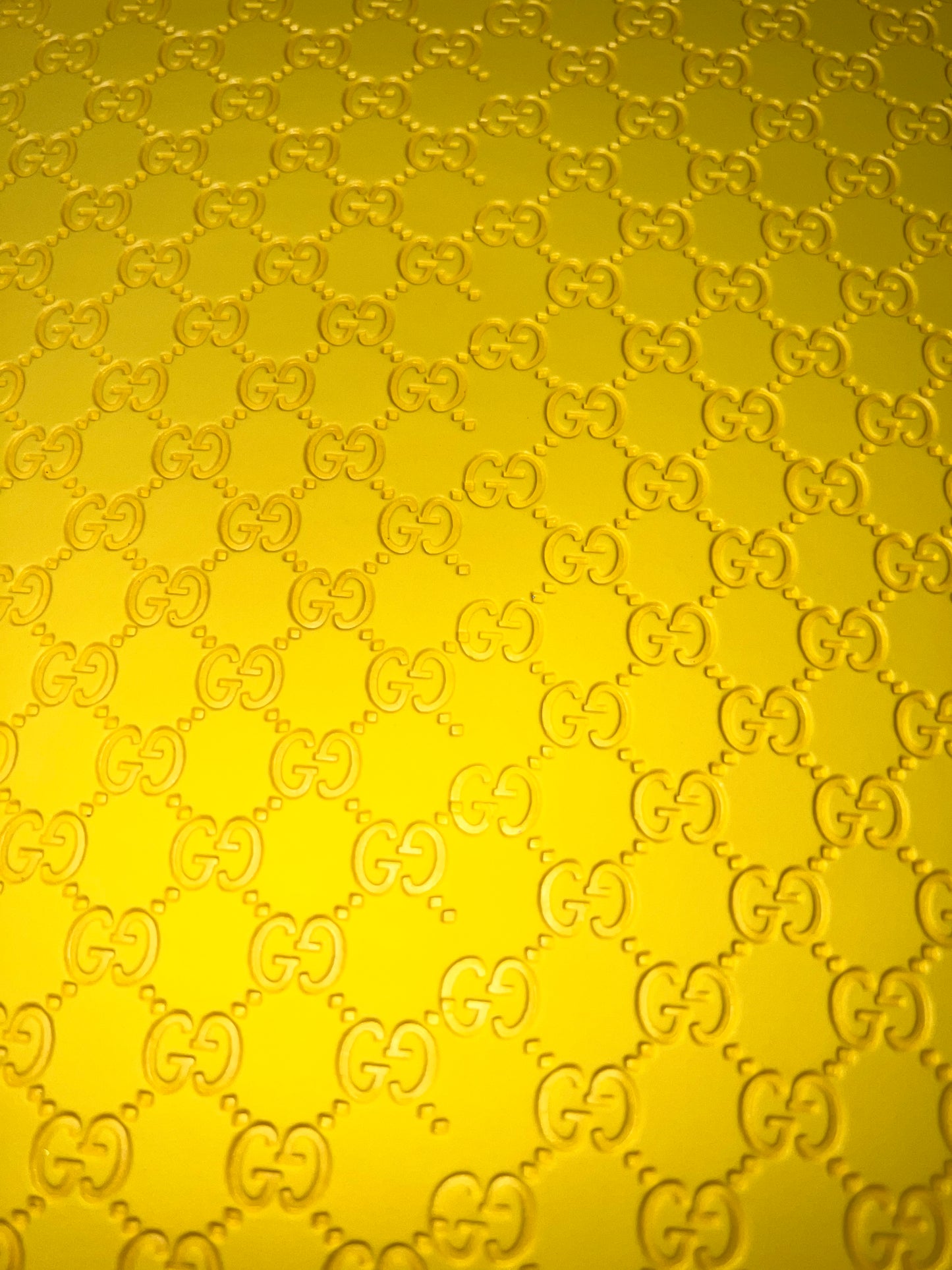 Bright Yellow Embossed Faux Leather Sheet