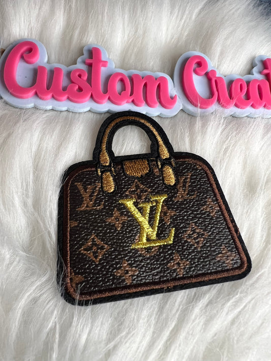 Faux Leather Gold LV Purse