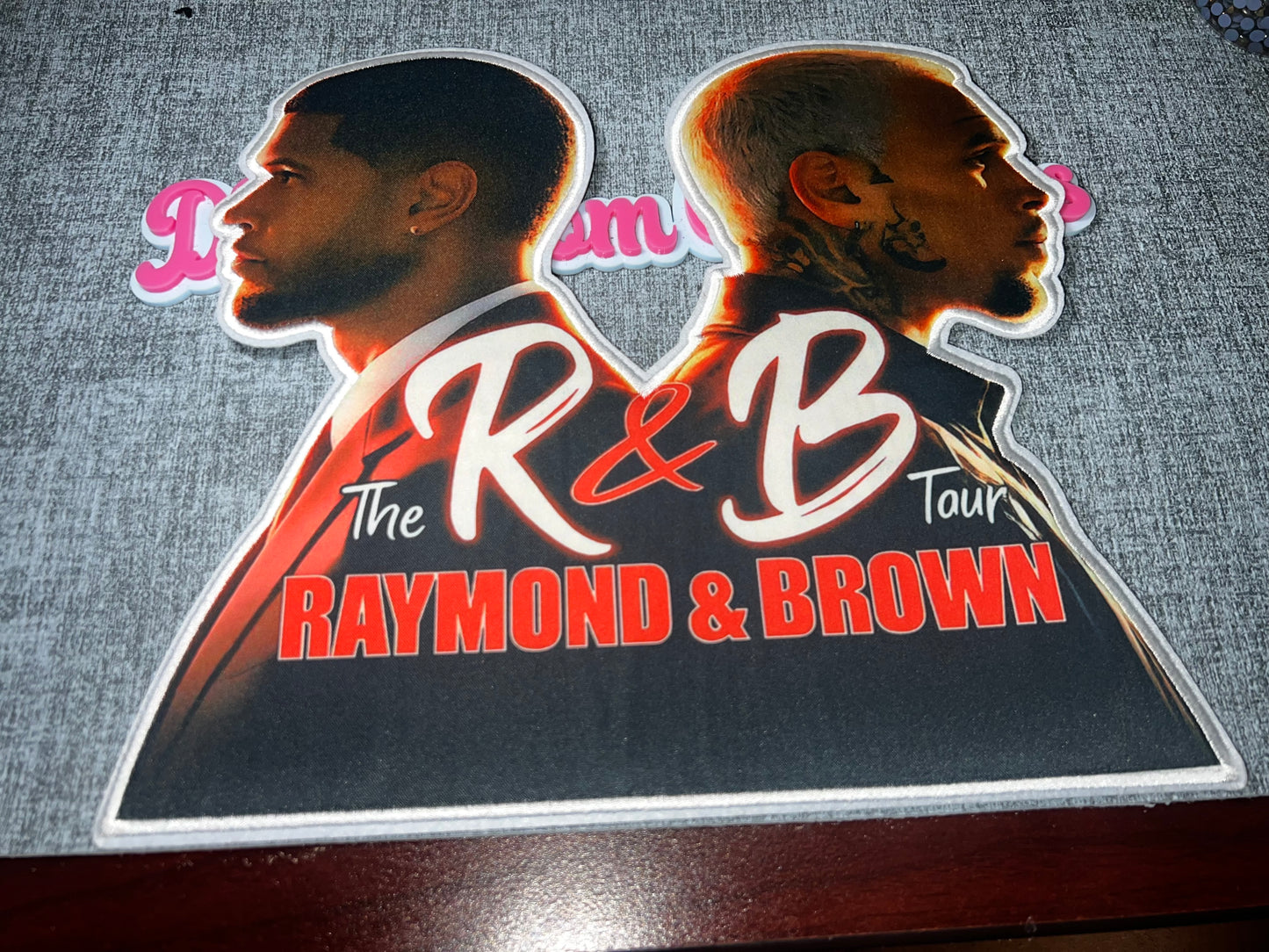 R&B Tour Printed Iron-On Patch | Music Duo Heat Transfer Appliqué