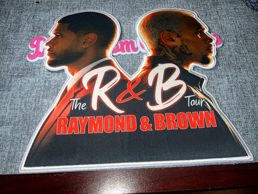 R&B Tour Printed Iron-On Patch | Music Duo Heat Transfer Appliqué