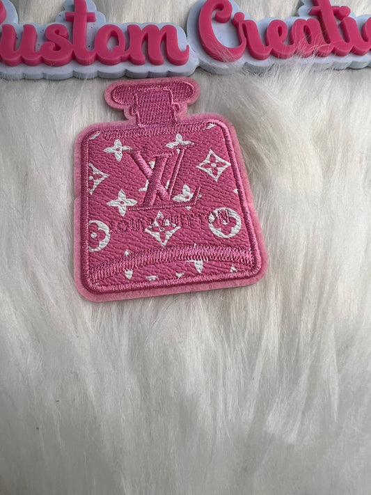 Pink LV faux leather perfume bottle