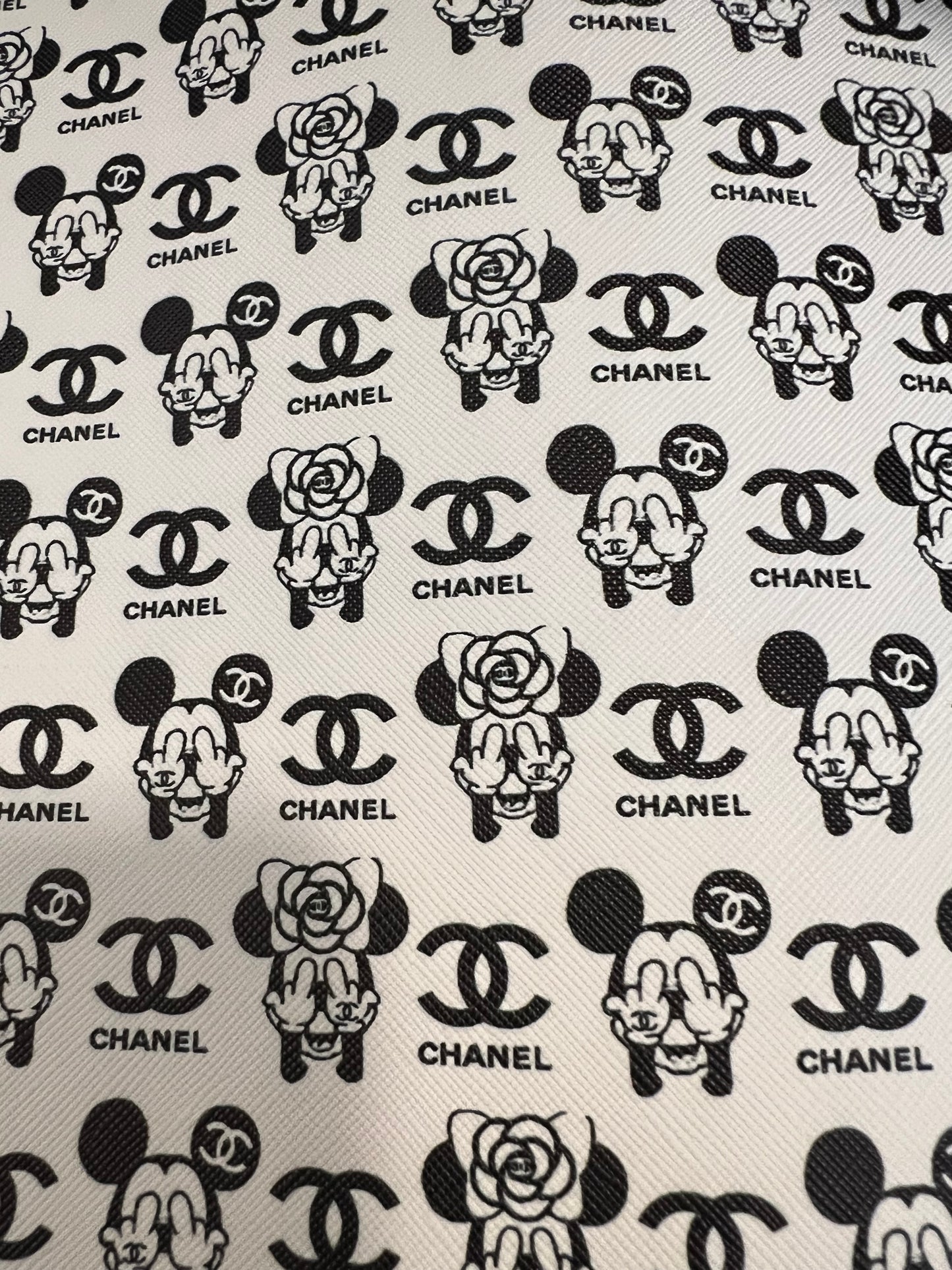 Black White Minnie covers eyes CC