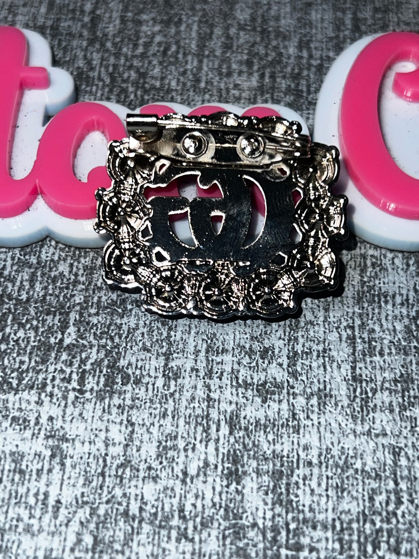Silver Rhinestone Fashion Brooch – Crystal Statement Pin
