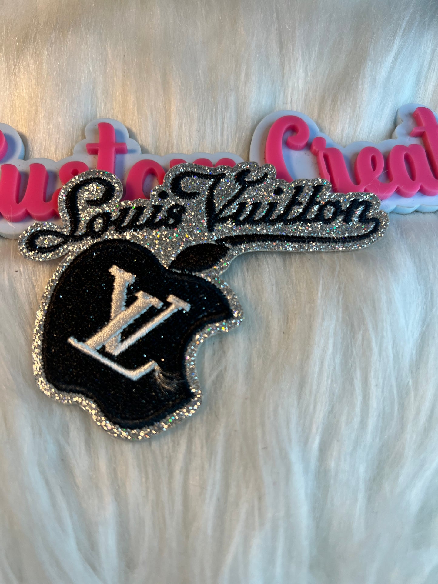 Silver Black LV Apple