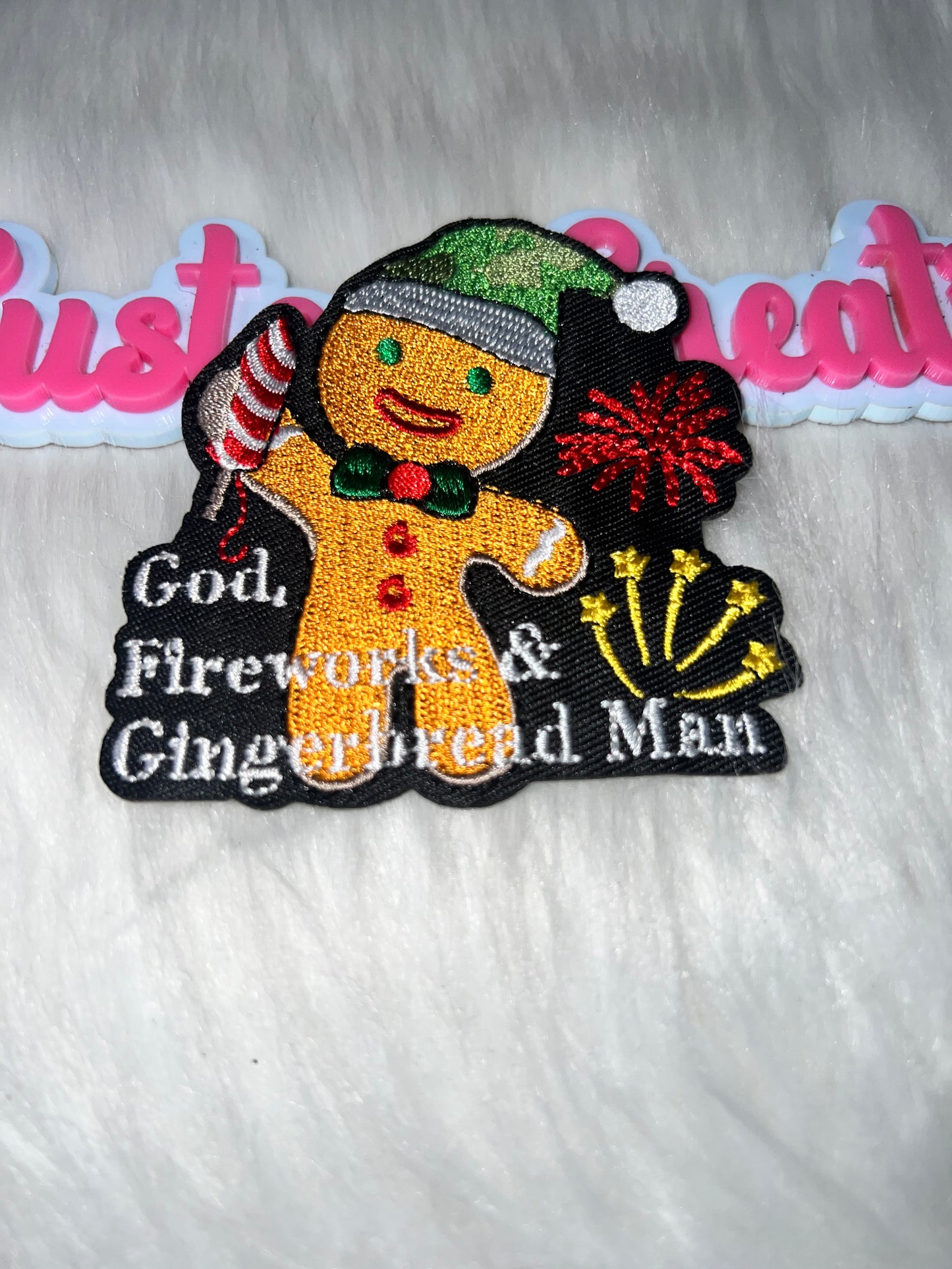 Gingerbread Man – “God, Fireworks & Gingerbread Man” Patch