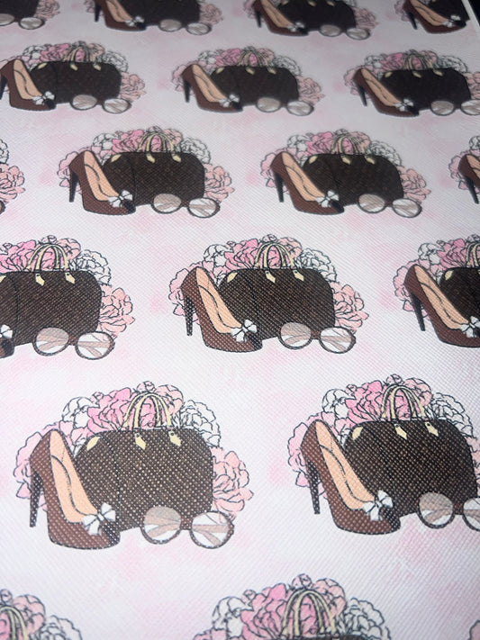Heels & Handbag Fashion Faux Leather Sheet – 9x12