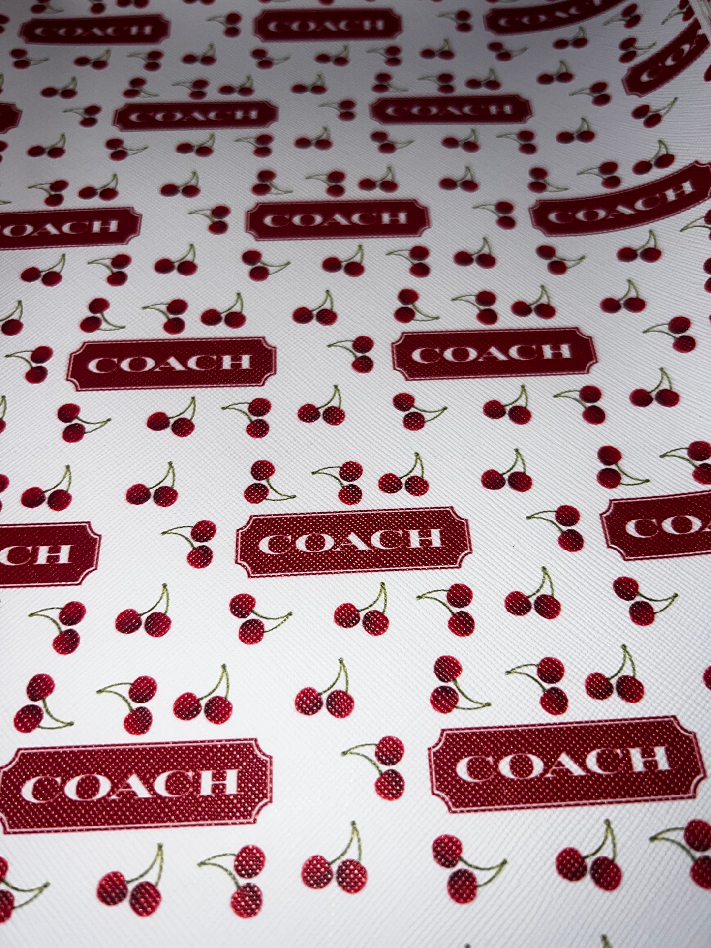 Cherry Luxe Inspired Faux Leather Sheet – 9x12 Designer Style Craft Vinyl