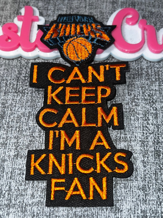 Keep Calm Typography Embroidered Iron-On Patch | Statement Quote Appliqué