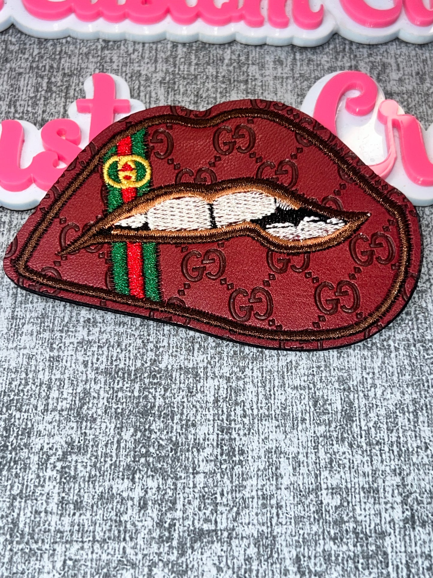 Lips Statement Iron-On Patch – Embroidered Lips Patch for DIY Clothing & Accessories