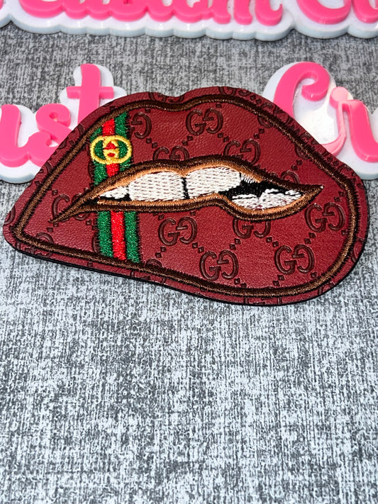 Lips Statement Iron-On Patch – Embroidered Lips Patch for DIY Clothing & Accessories