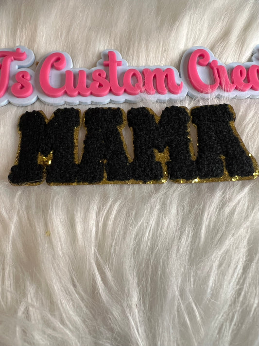 Fluffy Black Mama Trim Gold
