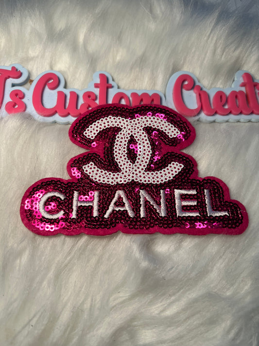 Sequin Hot Pink White CC