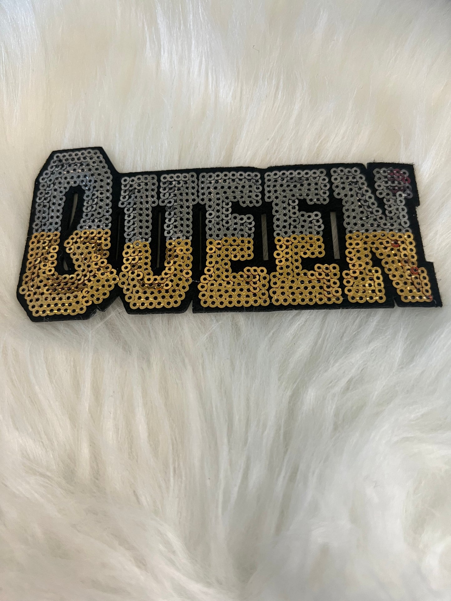 Sequin Silver Gold Black Queen
