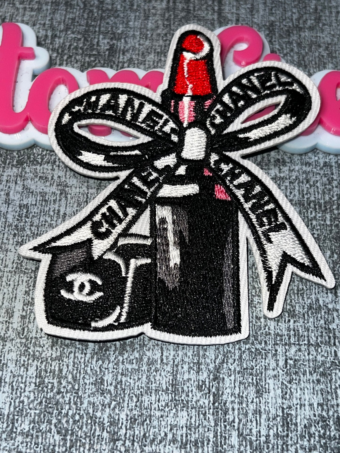 Lipstick & Purse Fashion Patch – Embroidered Applique