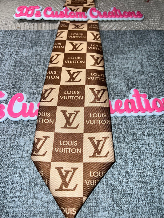 Brown Checker Necktie – Luxe Statement Tie