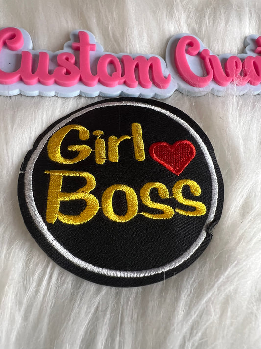 Gold Black Letters Girl Boss