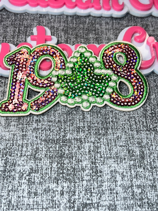 1908 Rhinestone Iron-On Patch – Bling Number Patch for DIY Clothing & Accessories AKA colors