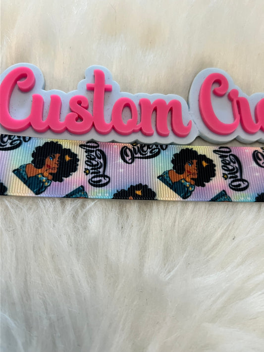 Colorful Afro Queen Ribbon