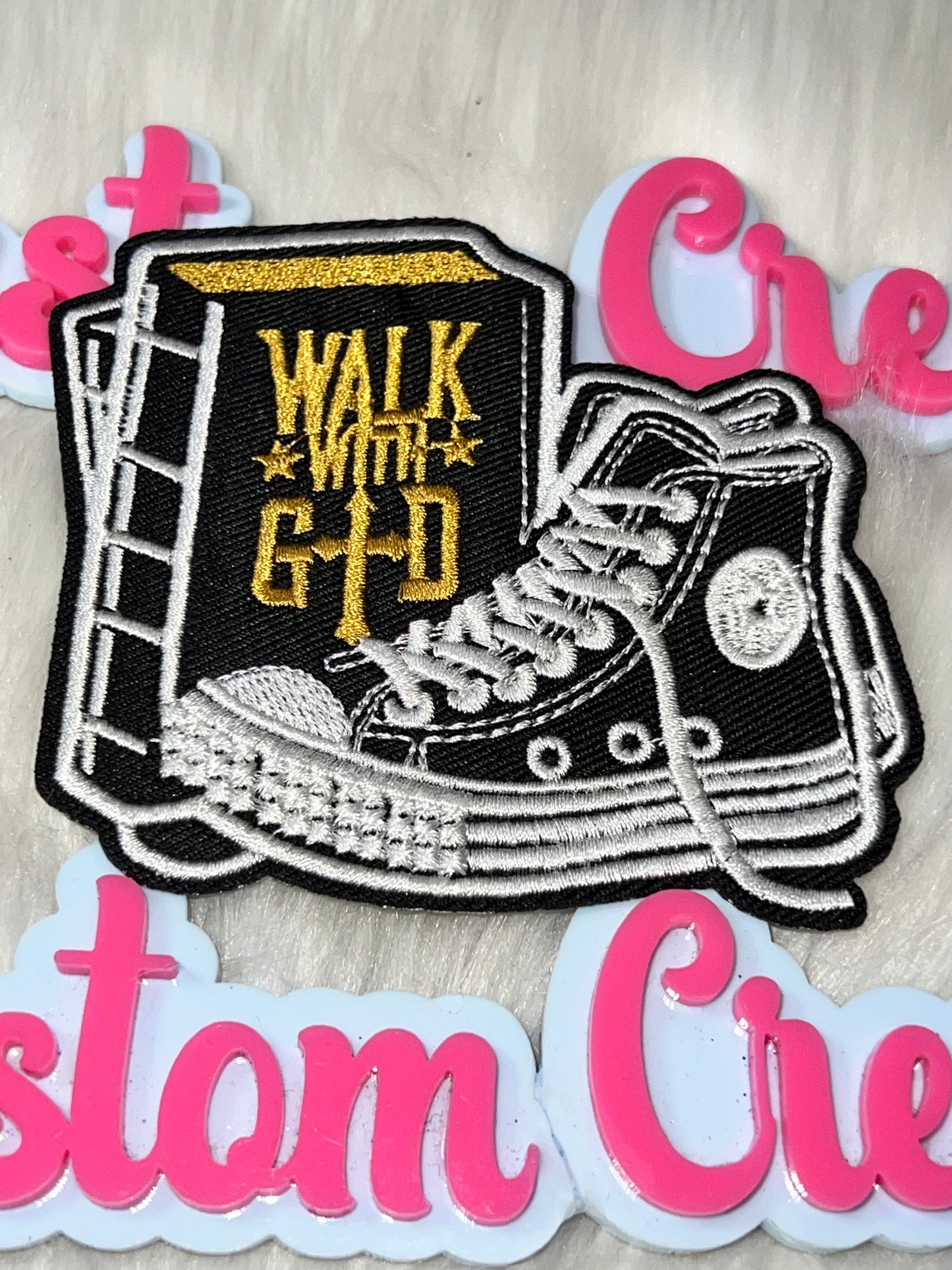 “Walk With God” Sneaker Graphic Patch – Iron On
