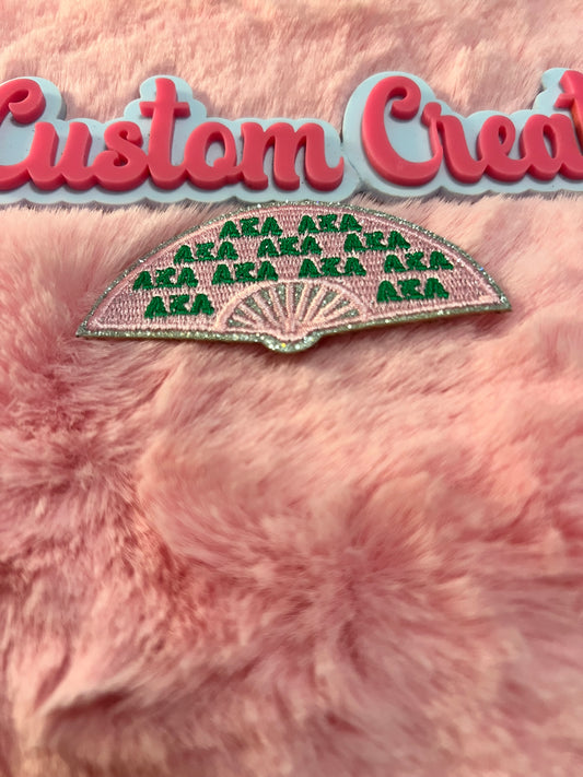 Glitter AKA green letters fan