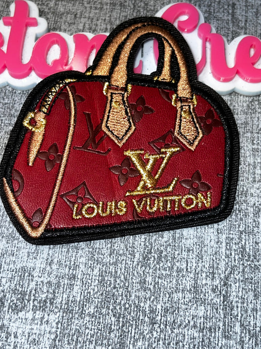 Red Handbag Embroidered Patch – Fashion Style Applique