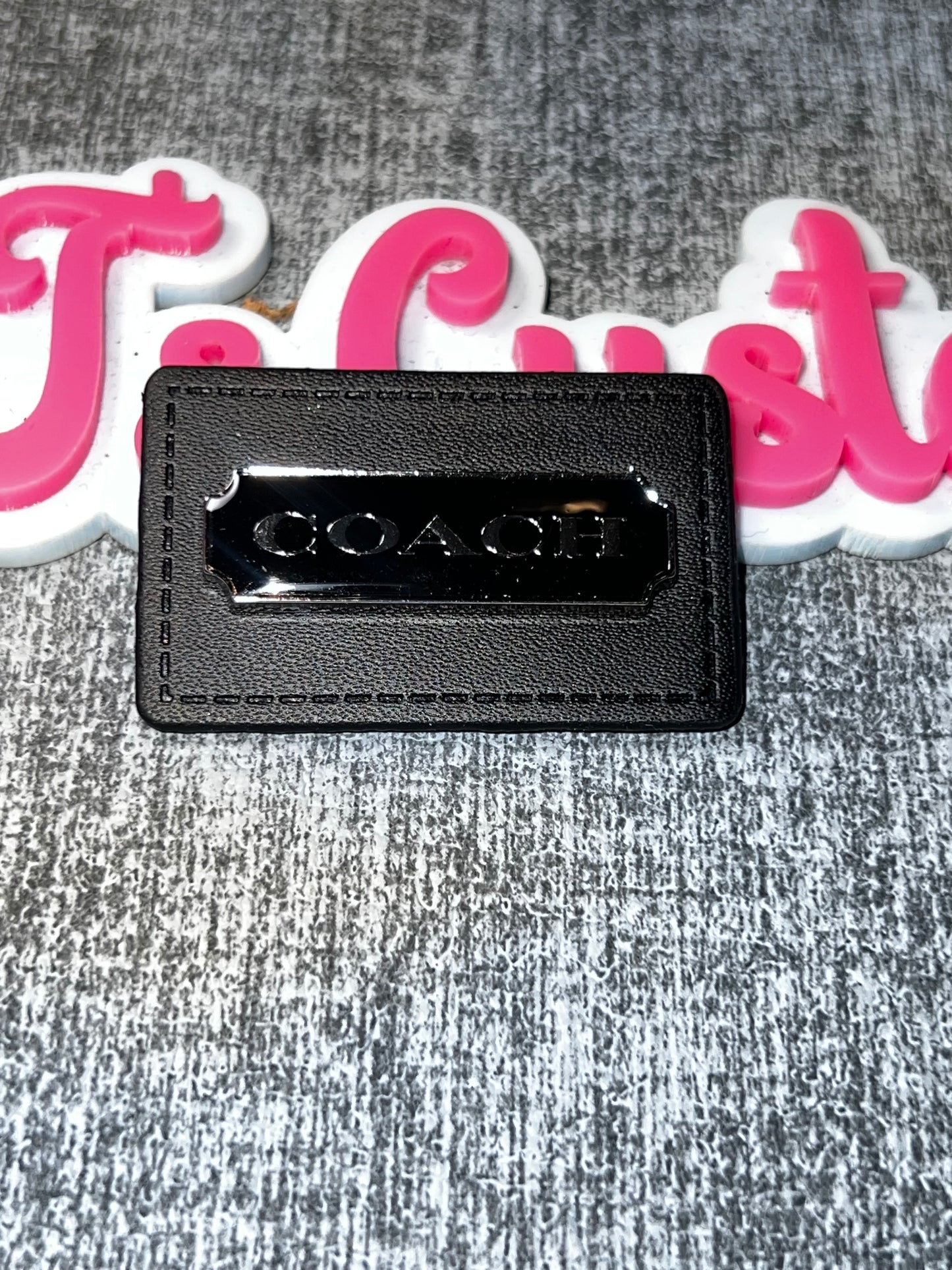 Black Metal Rectangle Charm – Decorative Craft Embellishment