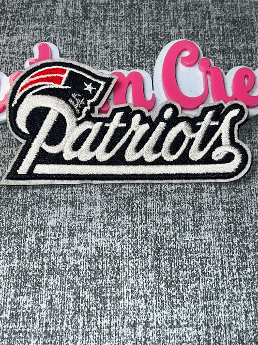 Patriot Script Embroidered Patch – Statement Applique