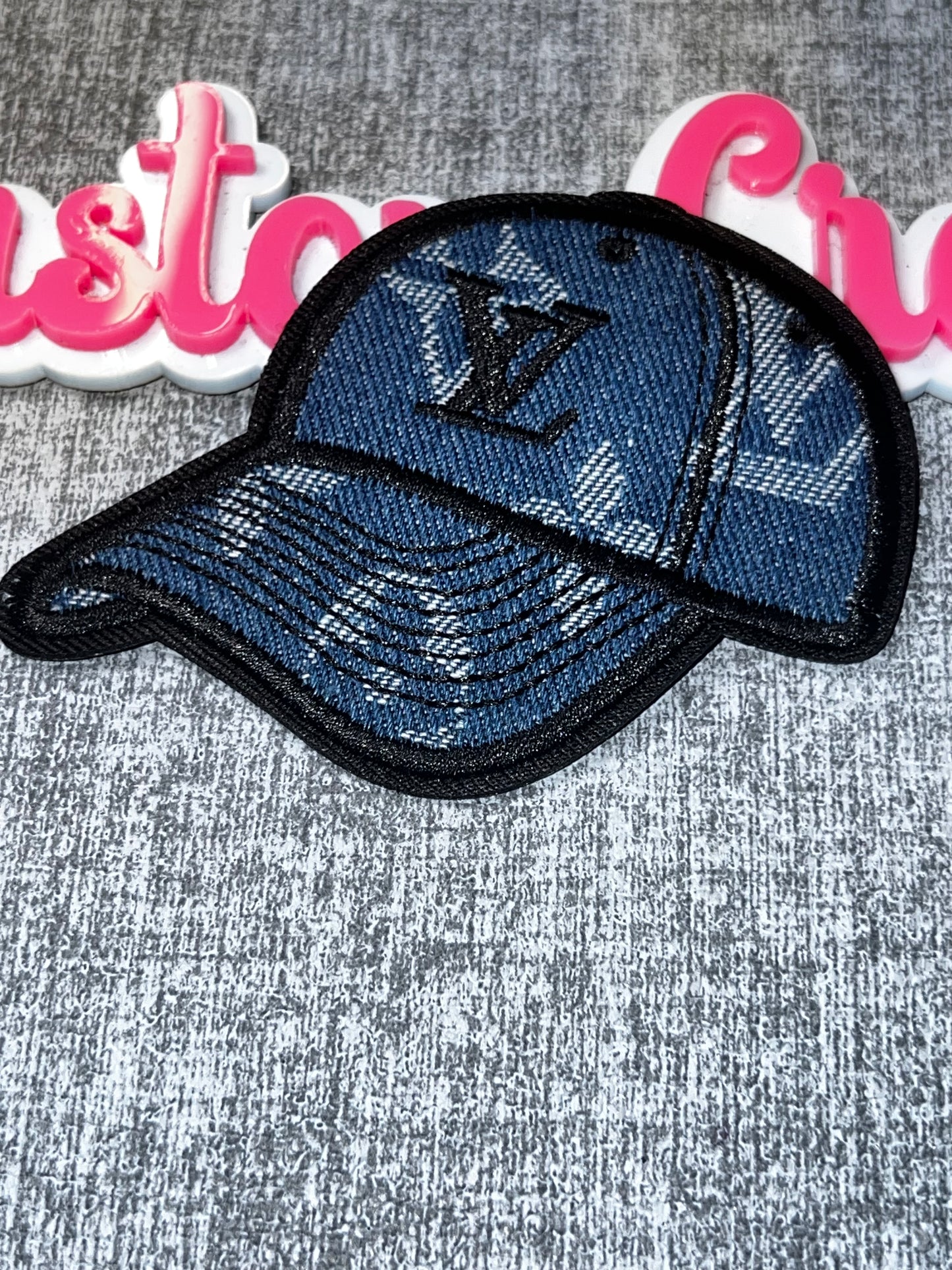 Denim Style Cap Patch – Embroidered Applique