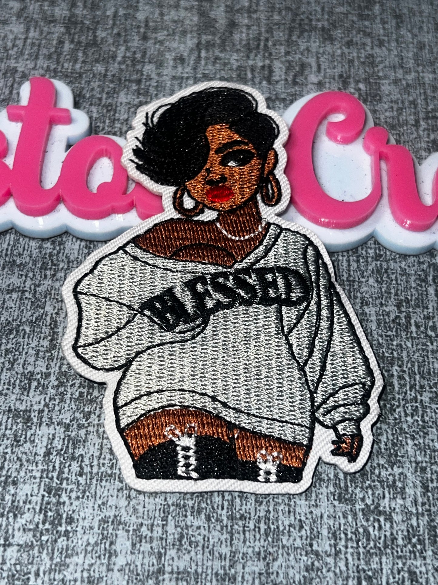 Blessed Fashion Girl Embroidered Patch – Inspirational Statement Patch