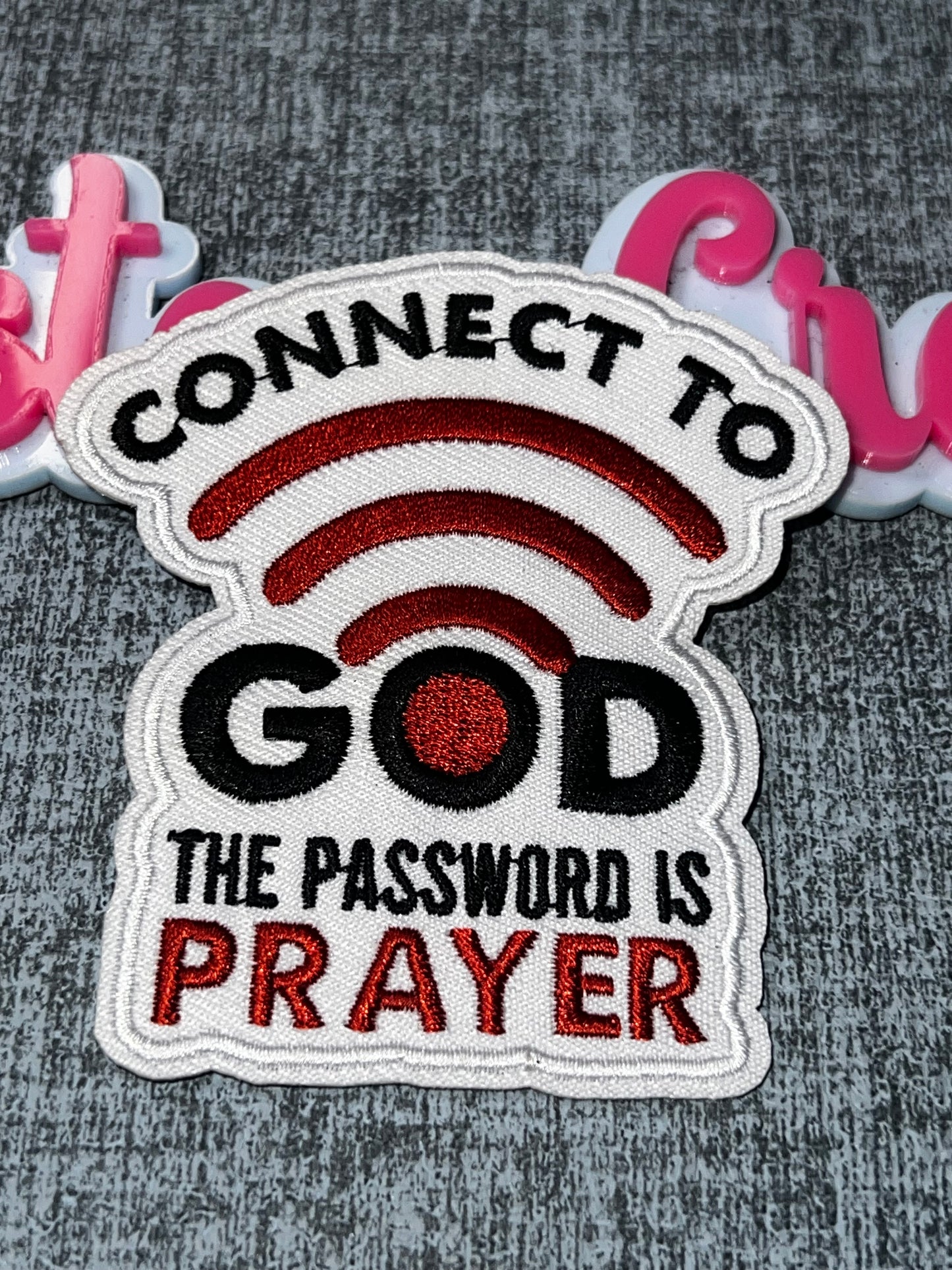 Connect to God Patch – Embroidered Statement Applique