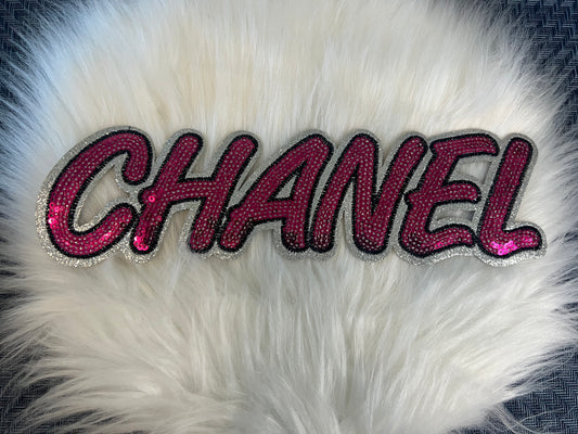 Sequin Black Hot Pink/Purple CC word