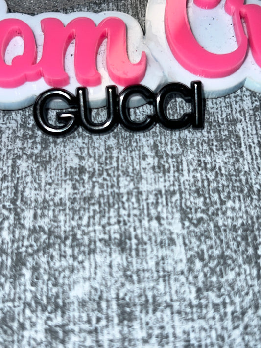 Black Letter Logo Charm – Luxe Minimal Statement Charm for DIY Crafts