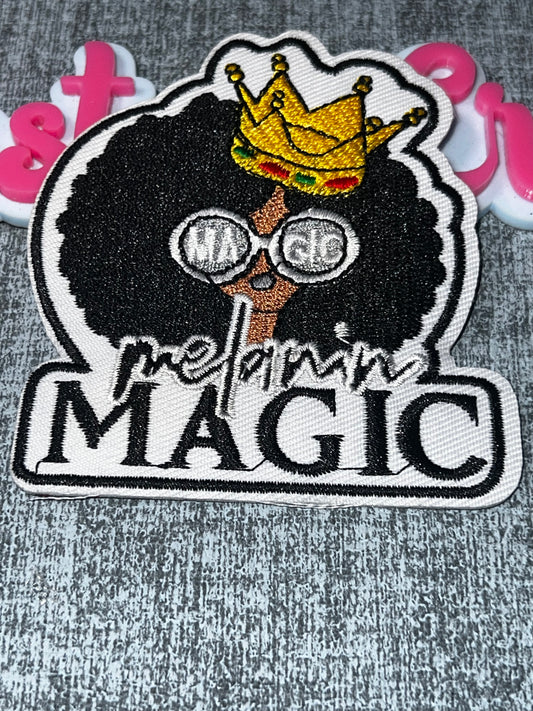 Melanin Magic Queen Embroidered Patch – Afro Crown Black Girl Magic Iron On Patch, Natural Hair Statement Applique