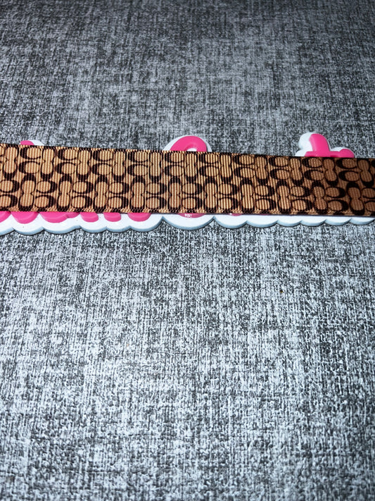 Brown Signature Pattern Grosgrain Ribbon – Fashion Style Craft Trim