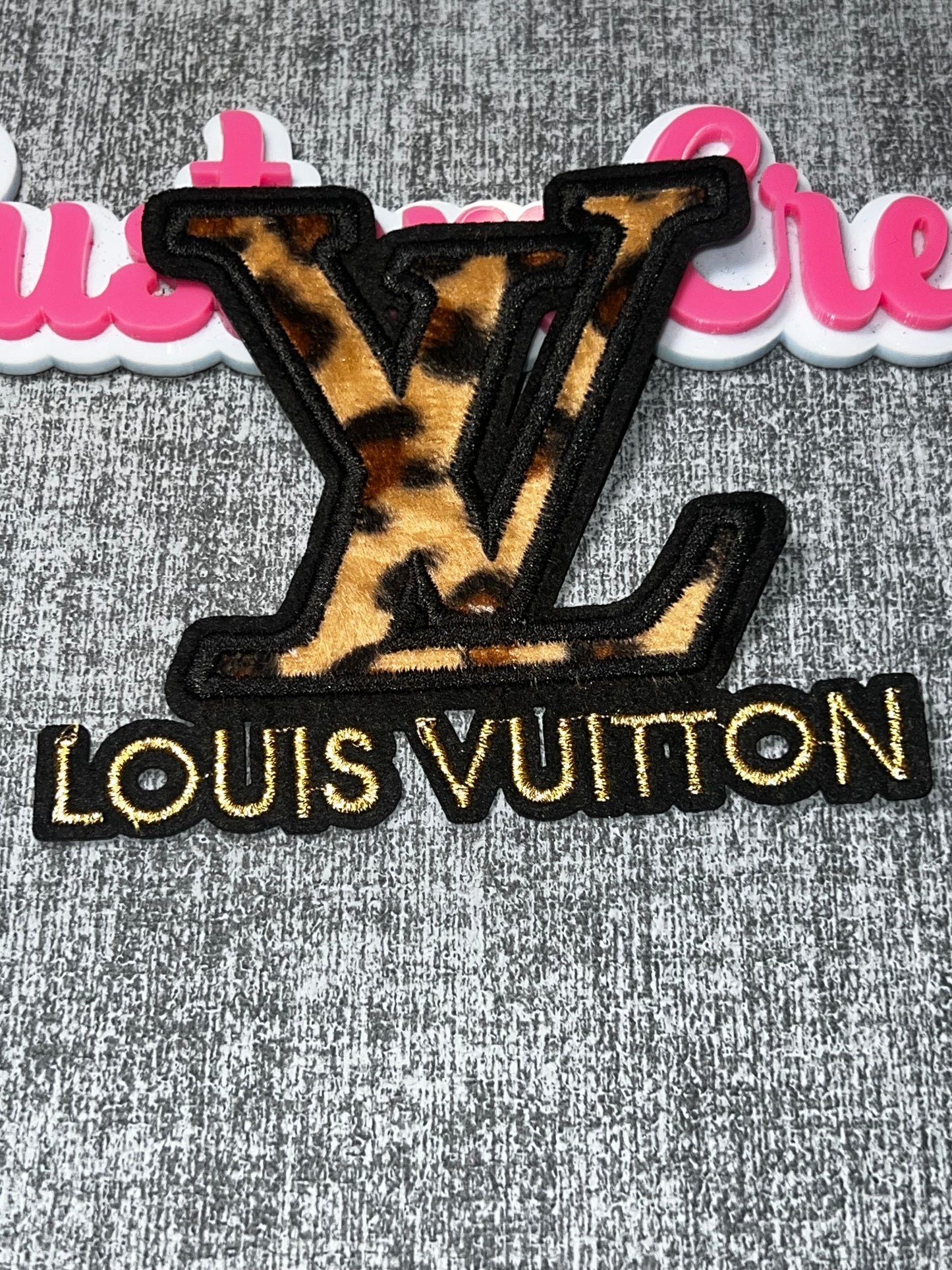 Leopard Print Letter Embroidered Patch – Decorative Applique