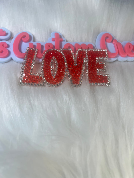 Bling Red Sliver Love