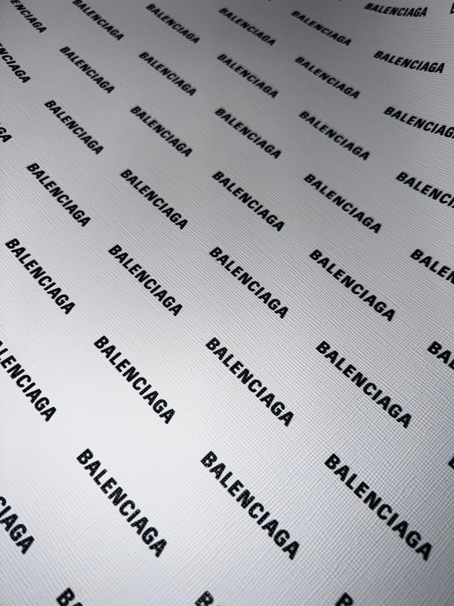 White Minimal Text Pattern Faux Leather Sheet 9x12 – Printed Craft Faux Leather