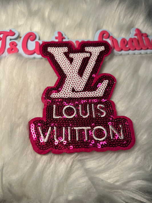 Sequin Hot Pink White LV