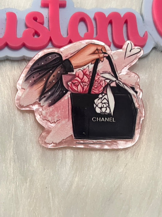 Pink Black CC purse