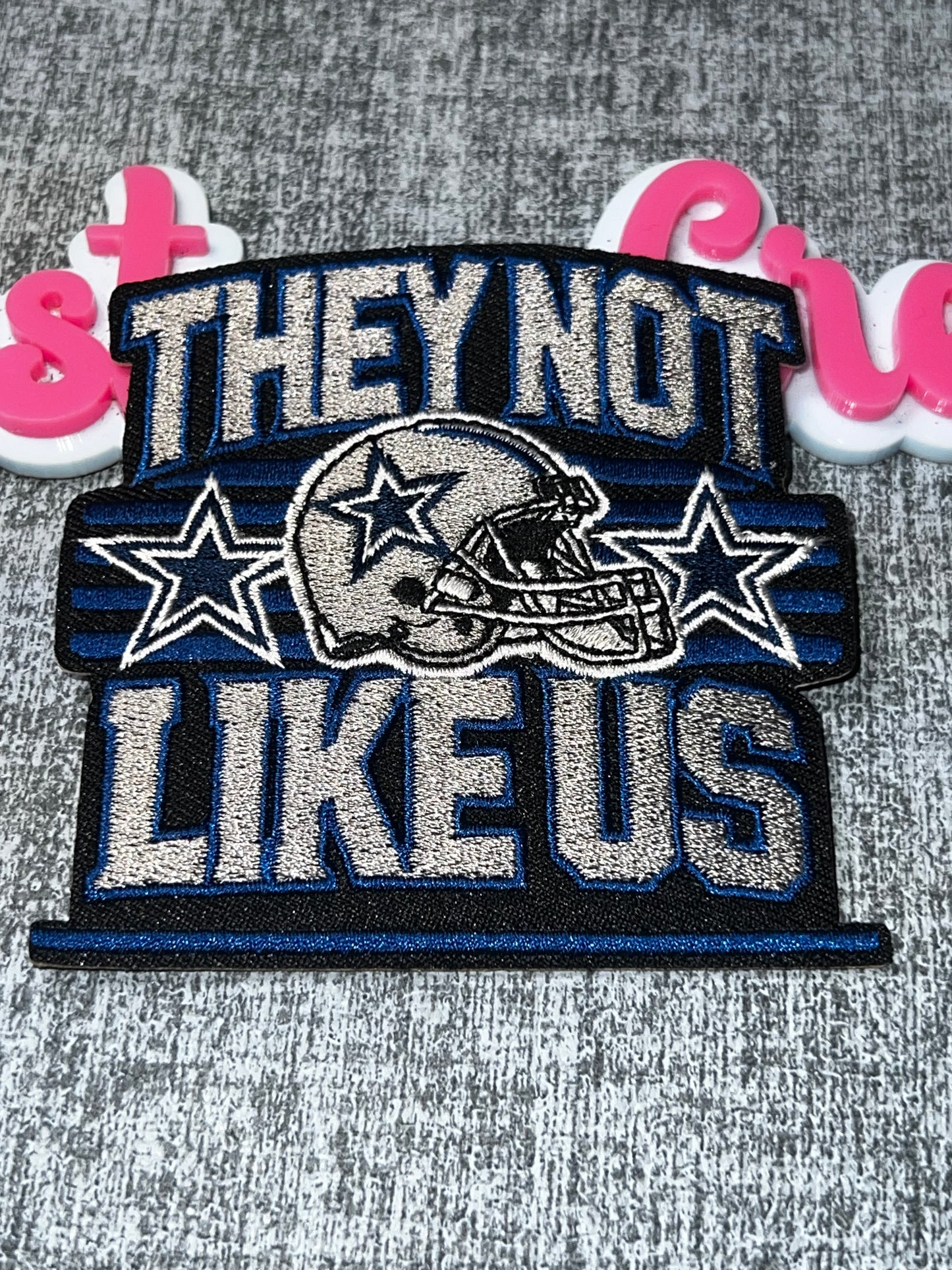They Not Like Us  Fan Embroidered Patch –Theme Iron-On Applique