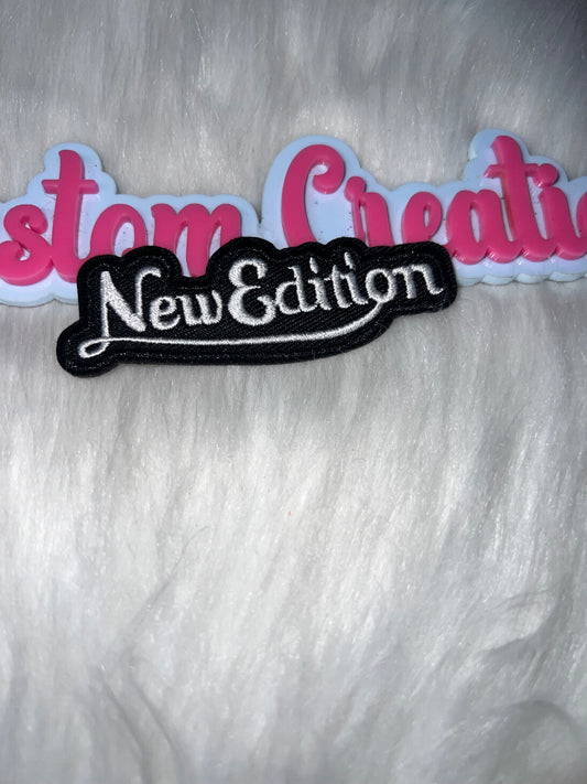 NE Script Patch – Embroidered Iron-On Logo Patch